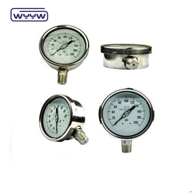 2.5&quot; Manômetro de alta pressão de aço inoxidável de fundo de óleo