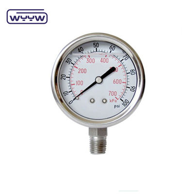 2.5&quot; preço do manômetro de pressão industrial cheio de óleo