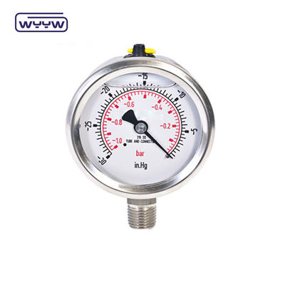 60mm SS304 Industrial líquido preenchido U tubo manômetro de pressão Bourdon tubo