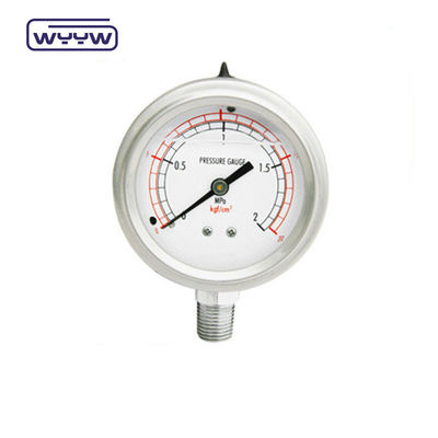 60mm SS304 Industrial líquido preenchido U tubo manômetro de pressão Bourdon tubo