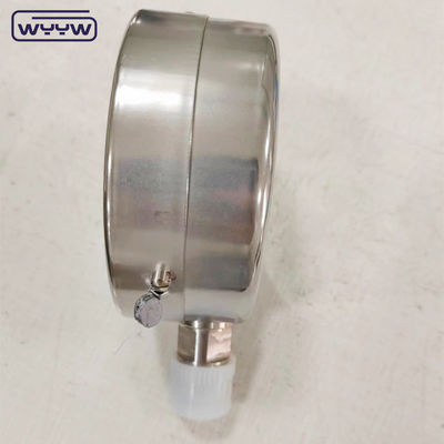 composto de vácuo secos ss304 conexão inferior G1/2&quot; 4 polegadas bom preço manômetro de pressão -1+1bar
