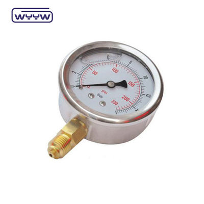0-100 Mpa Manômetro Medidor de Pressão do Ar Tipo de Conexão de Portão Inferior Caixa de Brass