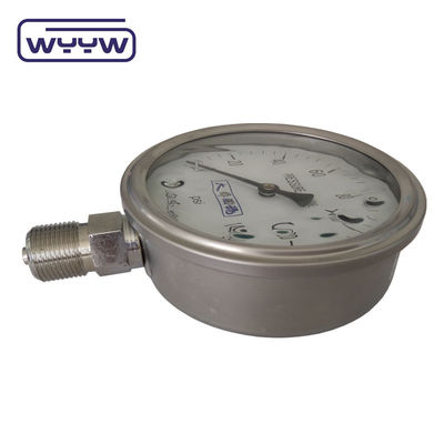 Medidor de pressão de 100 mm com janela acrílica e fácil instalação