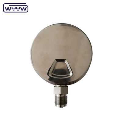 Ferramenta de medição de pressão profissional com punteiro de alumínio pintado de fio preto com preenchimento líquido 1/2'PT/NPT/G/M