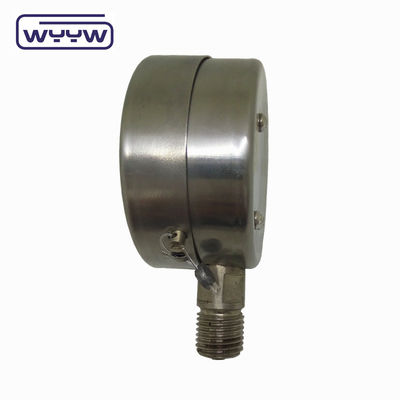 63mm Diâmetro ± 2,5% Classe de precisão Todos os medidores de pressão de aço inoxidável Aceita serviço OEM