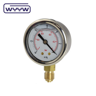 2Instrumentos de medição de vácuo de tamanho de mostrador de 5 polegadas para compressão de 30 inHG vácuo através de 15000psi
