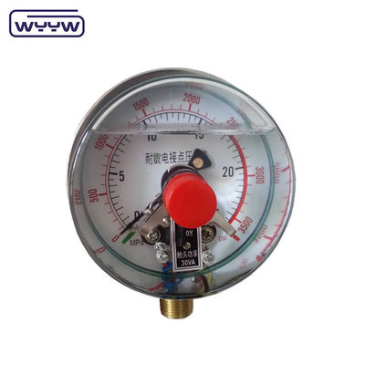 Medidor de pressão elétrico de contacto de 100 mm para medição de pressão industrial em ambientes exigentes