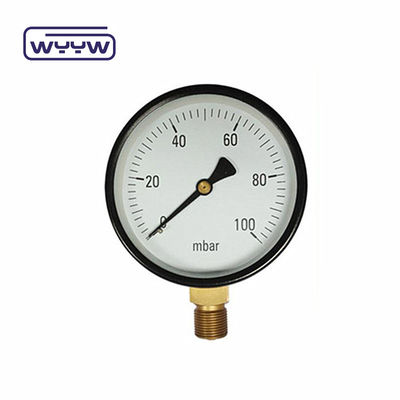 Capsula de alta precisão MmH2O Pressômetro para 63mm 100mm 150mm 2,5% Precisão de pressão