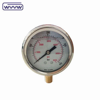Manômetro de manômetro de pressão do tubo de bronze de fósforo para aplicações de alta pressão até 0-1000 bar