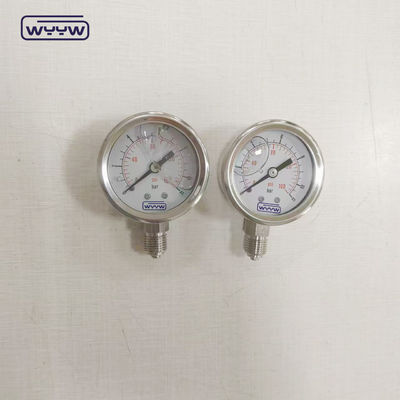 Tubo Bourton de aço inoxidável, calibre líquido 1/4&quot; 1/2''BSP/PT/NPT/G/M