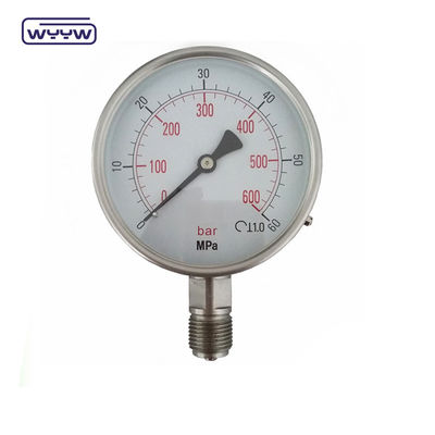 1 ano ± 1,6% de precisão em escala total de vácuo líquido 1/4&quot; 1/2''BSP/PT/NPT/G/M