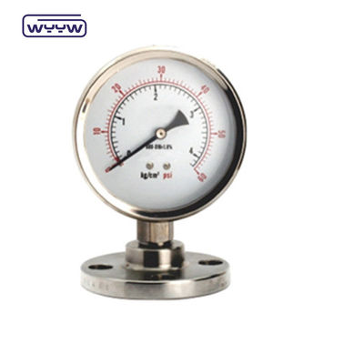 Conexão inferior NPT Thread Diafragma padrão Tipo de manômetro de pressão para controle e monitoramento de pressão preciso