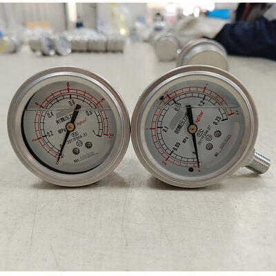 2.5" (60mm) Glycerin Filled Pressure Gauge with 316 Stainless Steel Construction for Vibration Resistance