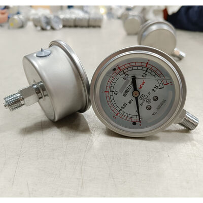 2.5" (60mm) Glycerin Filled Pressure Gauge with 316 Stainless Steel Construction for Vibration Resistance