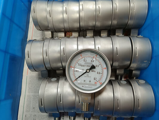 Medidor de pressão de aço inoxidável de 4 polegadas 316 com anel de baioneta para desempenho à prova de choque