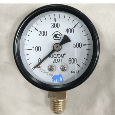 2.5 polegadas 60MPa (600 bar) Bourdon Gauge helicoidal para aplicações industriais de alta pressão