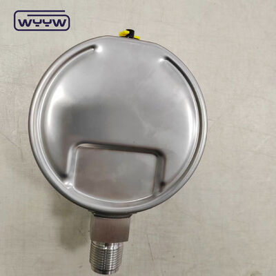 Medidor de pressão resistente a choques de aço inoxidável com alcance personalizável e conexão inferior da baioneta