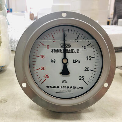 Medidor de pressão de cápsula de flange frontal de 2,5