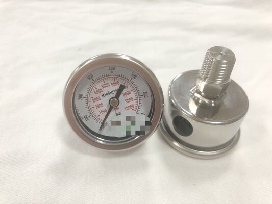 1.5 polegadas 40 mm de aço inoxidável Retro Pressurímetro com 0-700bar 0-10000psi Dual Scale