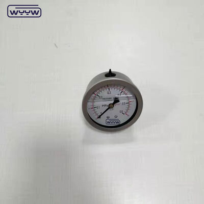 Medidor de pressão de conexão traseira do manômetro horizontal de glicerina de 63 mm