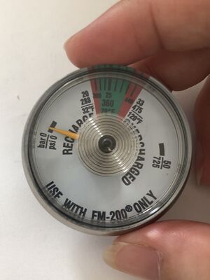 Manômetro FM-200 | Manômetro de Cilindro de Supressão de Incêndio