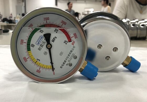 Manômetro de manômetro de pressão de aço inoxidável com OBM de suporte personalizado e ar de compatibilidade com fluidos projetado para indústria